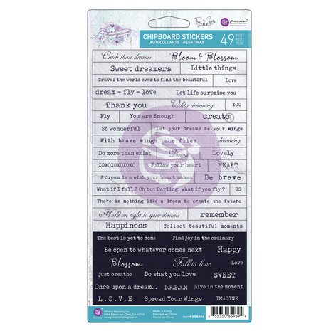 Prima Marketing Aquarelle Dreams Chipboard Stickers (49pcs) (659394) (DISCONTINUED) Prima Marketing Aquarelle Dreams Chipboard Stickers (49pcs) (659394) (DISCONTINUED)
