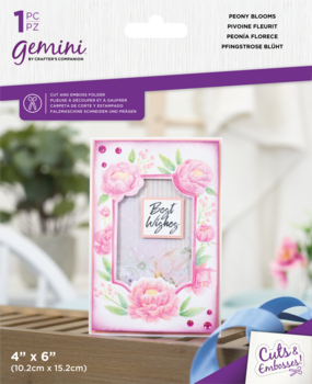 Gemini Floral Frame Peony Blooms Cut and Emboss Folder (GEM-CEF4-PEBLOOM) (DISCONTINUED)