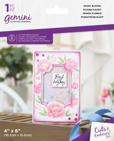 Gemini Floral Frame Peony Blooms Cut and Emboss Folder (GEM-CEF4-PEBLOOM) (DISCONTINUED)