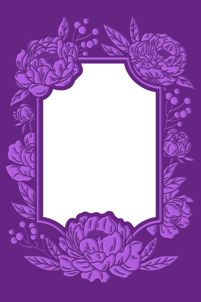 Gemini Floral Frame Peony Blooms Cut and Emboss Folder (GEM-CEF4-PEBLOOM) (DISCONTINUED)