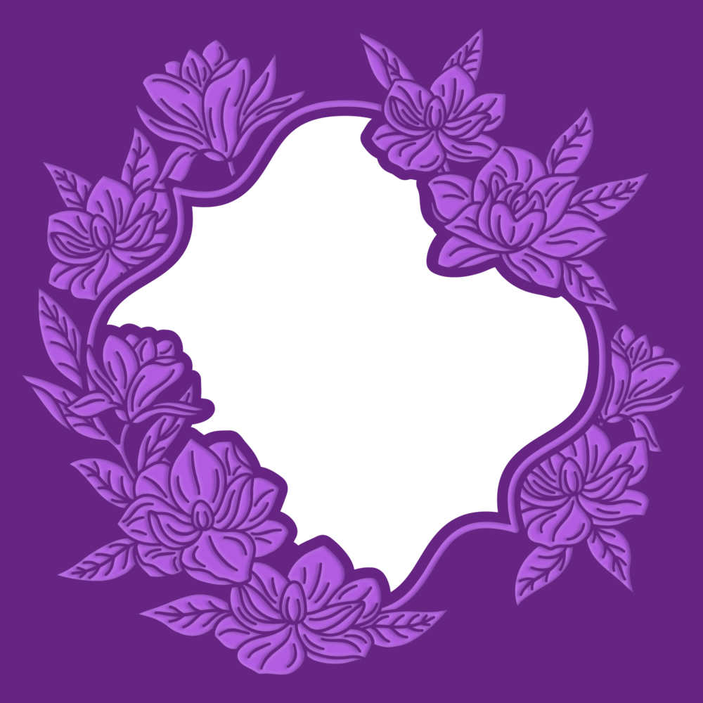 Gemini Floral Frame Fragrant Magnolias Cut and Emboss Folder (GEM-CEF5-FRAMAG) (DISCONTINUED)