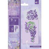 Crafter's Companion Wisteria Collection Embossing Folder & Stencil Wisteria Whisper (NG-WC-EF5-WWHIS) (OUTLET)