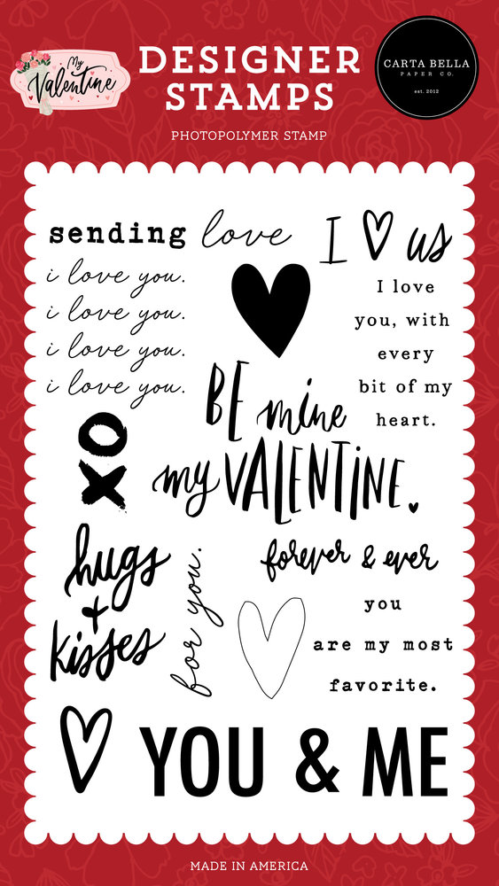 Carta Bella I Heart Us Clear Stamps (CBMV294049) (OUTLET)