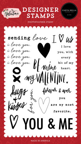 Carta Bella I Heart Us Clear Stamps (CBMV294049) (OUTLET)
