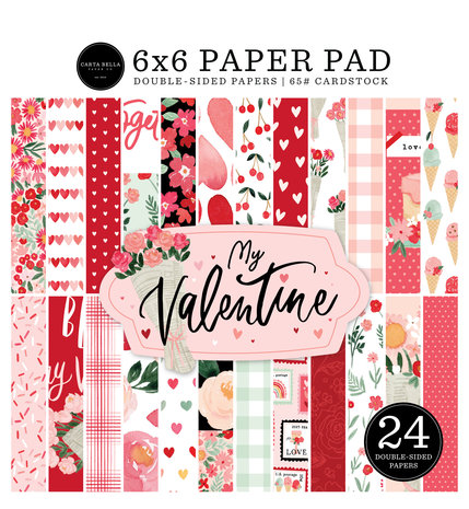 Carta Bella My Valentine 6x6 Inch Paper Pad (CBMV294023) (OUTLET) Carta Bella My Valentine 6x6 Inch Paper Pad (CBMV294023) (OUTLET)