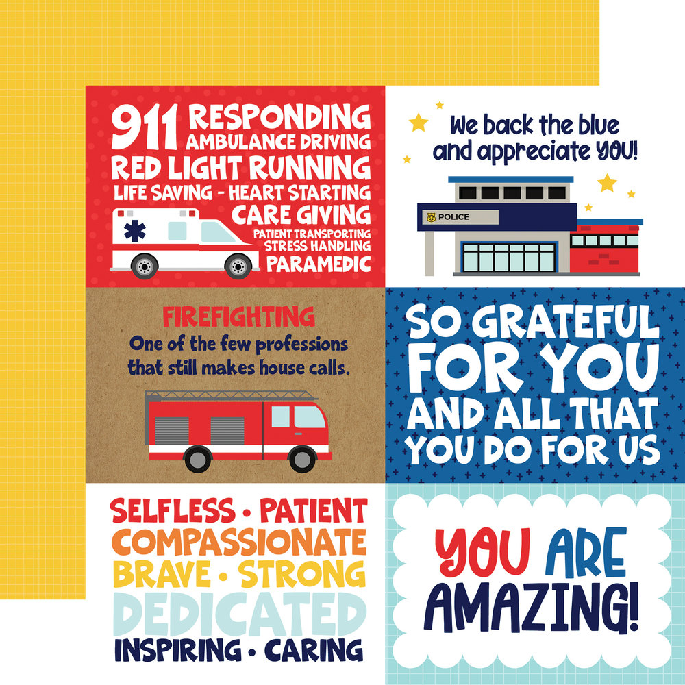 Echo Park First Responder 6x6 Inch Paper Pad (FR295023) (DISCONTINUED)