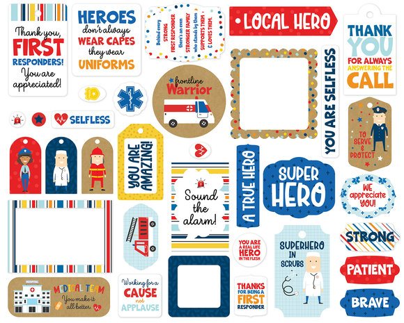 Echo Park First Responder Frames & Tags (FR295025) (OUTLET)