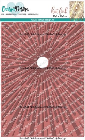 CarlijnDesign Hot Foil A6 Sunburst (CDHF-0019) (DISCONTINUED) CarlijnDesign Hot Foil A6 Sunburst (CDHF-0019) (DISCONTINUED)