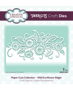 Creative Expressions Cathie Shuttleworth Paper Cuts Wild Sunflower Edger (CEDPC1220) (OUTLET)