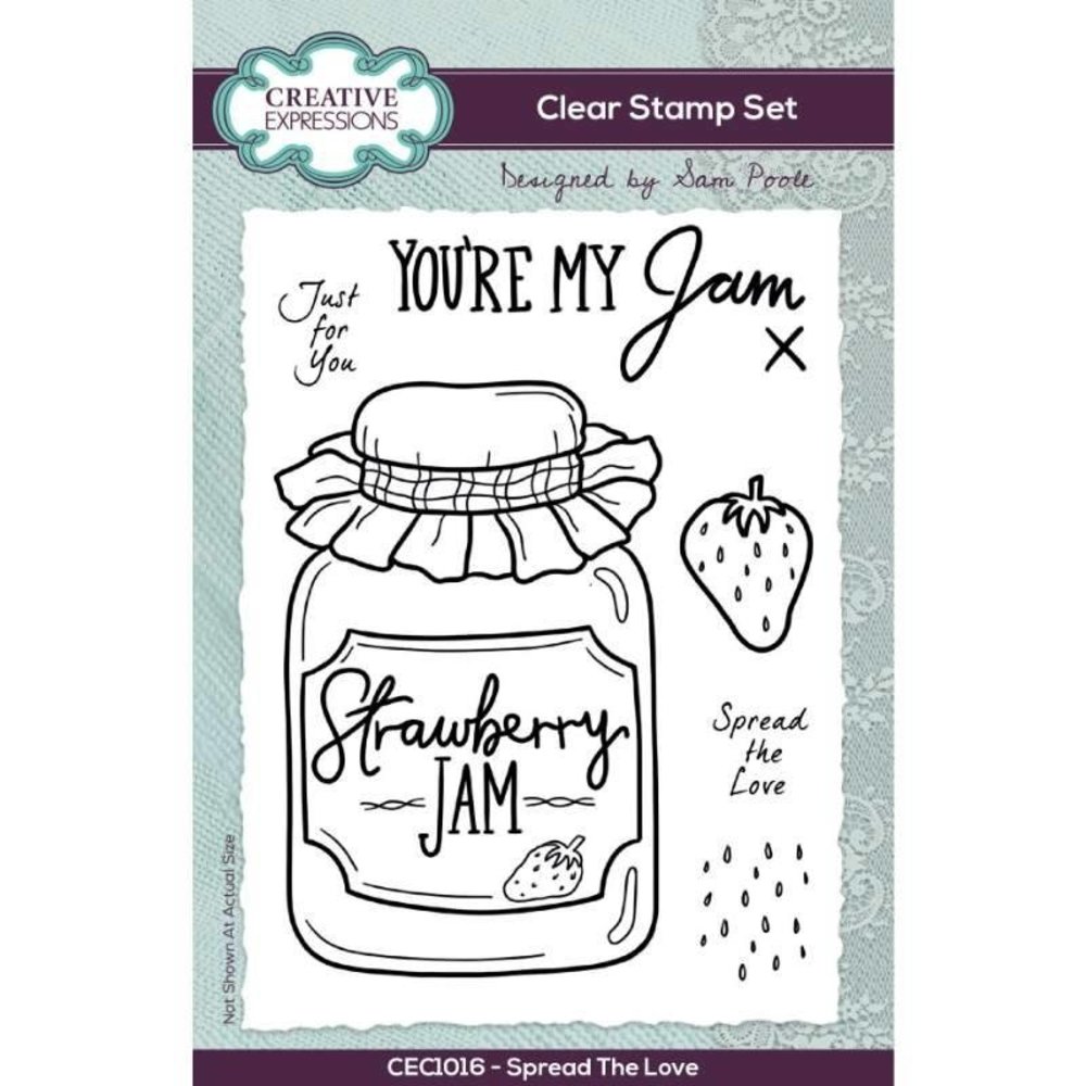 Creative Expressions Sam Poole Clear Stamp A6 Spread The Love (CEC1016) (OUTLET)