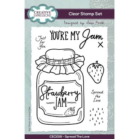 Creative Expressions Sam Poole Clear Stamp A6 Spread The Love (CEC1016) (OUTLET)