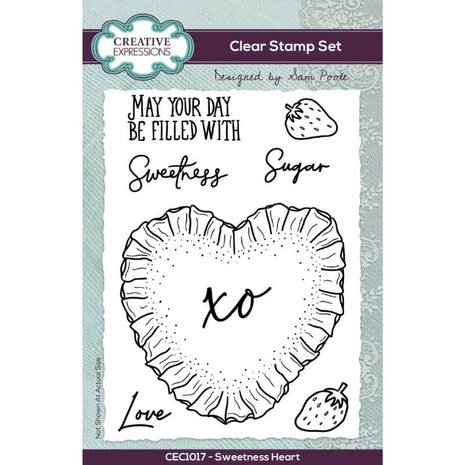 Creative Expressions Sam Poole Clear Stamp A6 Sweetness Heart (CEC1017) (OUTLET) Creative Expressions Sam Poole Clear Stamp A6 Sweetness Heart (CEC1017) (OUTLET)