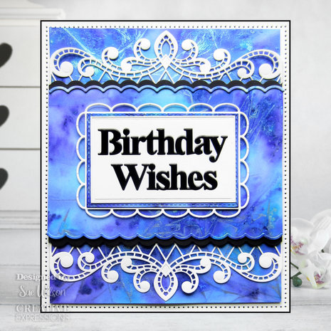 Creative Expressions Sue Wilson Craft Die Block Sentiments Birthday Wishes (CED4466) (OUTLET)