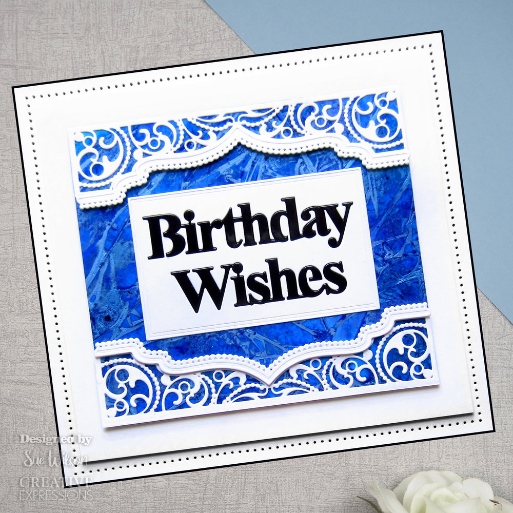 Creative Expressions Sue Wilson Craft Die Block Sentiments Birthday Wishes (CED4466) (OUTLET)