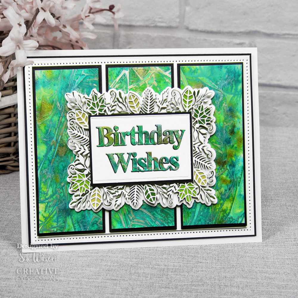 Creative Expressions Sue Wilson Craft Die Block Sentiments Birthday Wishes (CED4466) (OUTLET)