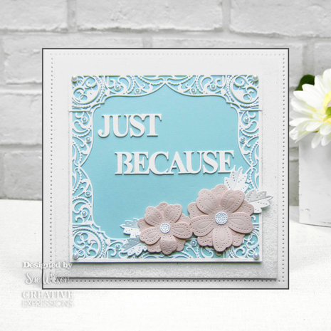 Creative Expressions Sue Wilson Craft Die Block Sentiments Just Because (CED4467) (OUTLET)