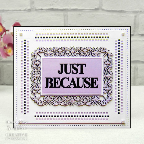 Creative Expressions Sue Wilson Craft Die Block Sentiments Just Because (CED4467) (OUTLET)