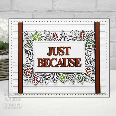 Creative Expressions Sue Wilson Craft Die Block Sentiments Just Because (CED4467) (OUTLET)