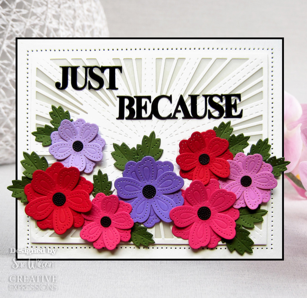 Creative Expressions Sue Wilson Craft Die Block Sentiments Just Because (CED4467) (OUTLET)