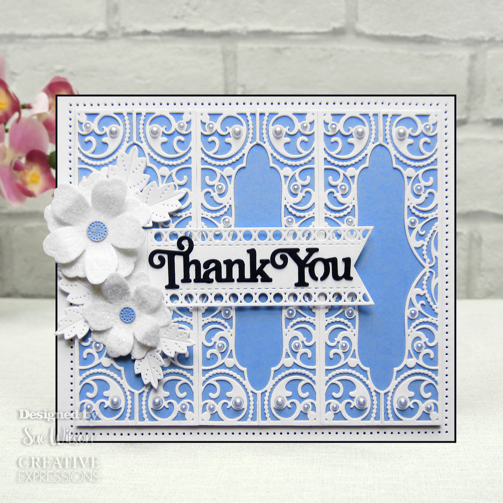 Creative Expressions Sue Wilson Craft Die Block Sentiments Thank You (CED4468) (OUTLET)