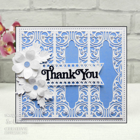 Creative Expressions Sue Wilson Craft Die Block Sentiments Thank You (CED4468) (OUTLET)