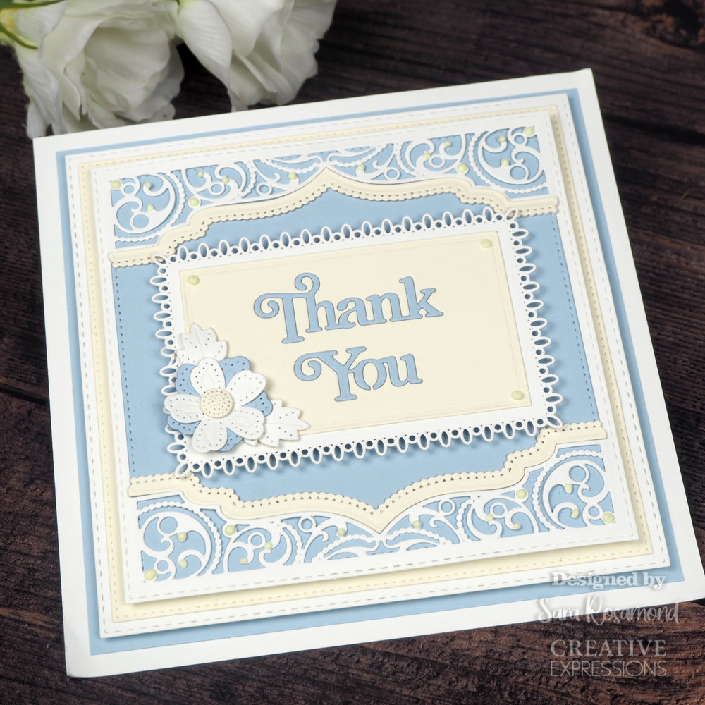 Creative Expressions Sue Wilson Craft Die Block Sentiments Thank You (CED4468) (OUTLET)