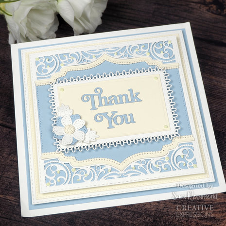 Creative Expressions Sue Wilson Craft Die Block Sentiments Thank You (CED4468) (OUTLET)