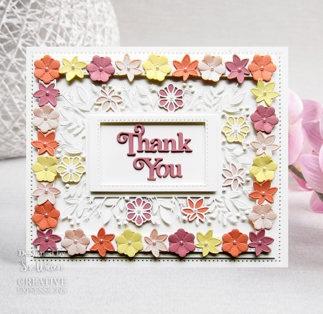 Creative Expressions Sue Wilson Craft Die Block Sentiments Thank You (CED4468) (OUTLET)