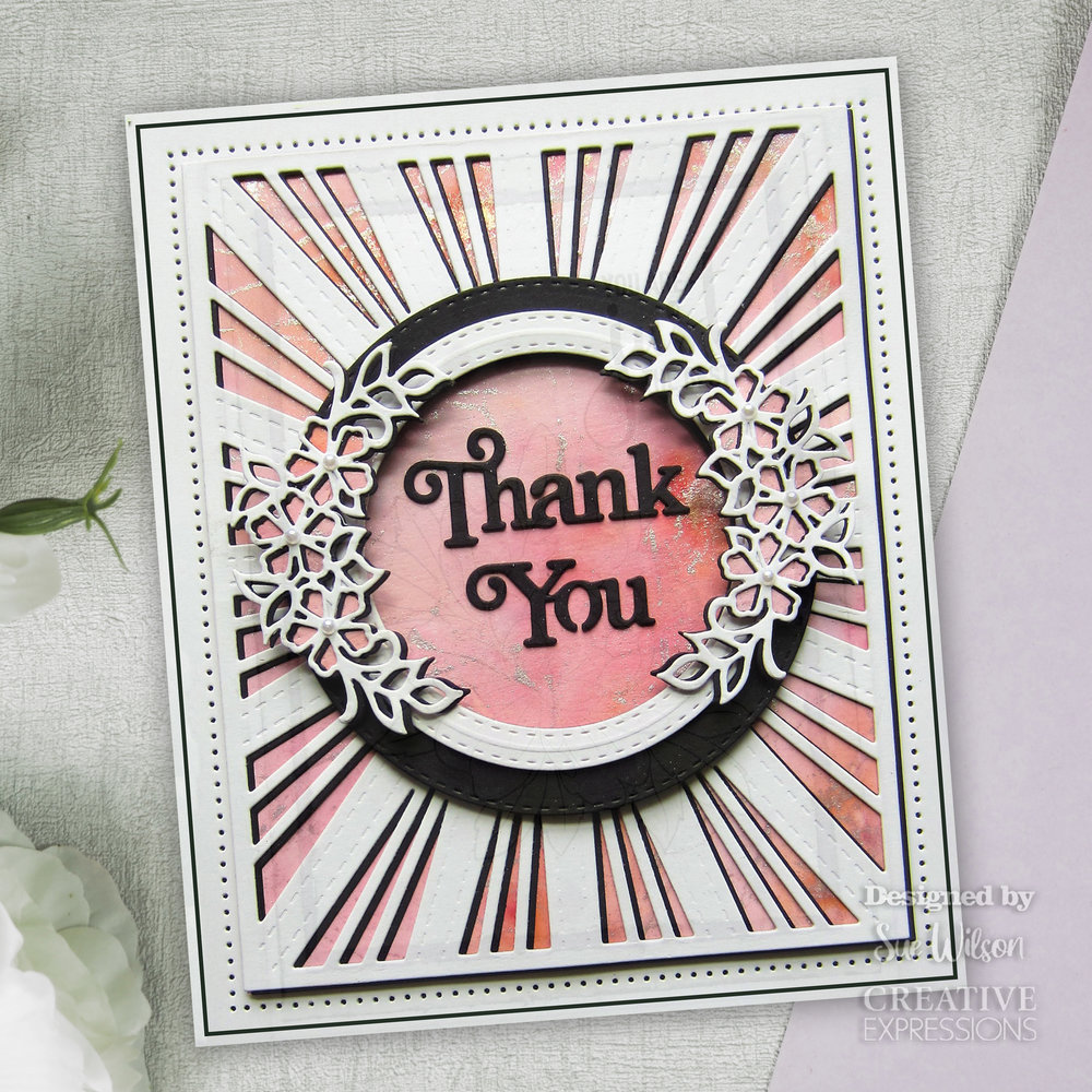 Creative Expressions Sue Wilson Craft Die Block Sentiments Thank You (CED4468) (OUTLET)