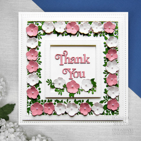 Creative Expressions Sue Wilson Craft Die Block Sentiments Thank You (CED4468) (OUTLET)