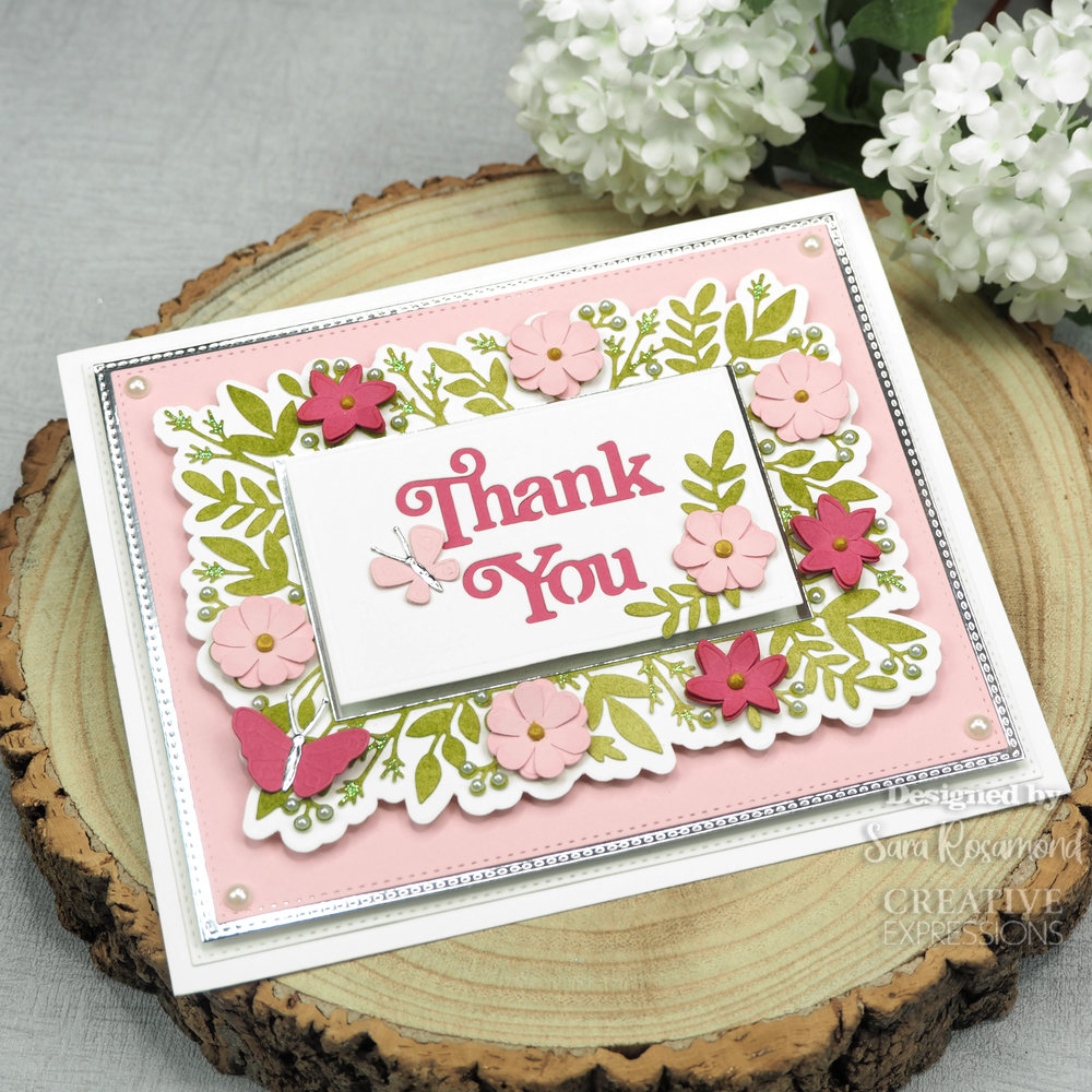 Creative Expressions Sue Wilson Craft Die Block Sentiments Thank You (CED4468) (OUTLET)