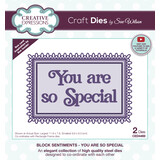 Creative Expressions Sue Wilson Craft Die Block Sentiments You Are So Special (CED4469) (OUTLET)