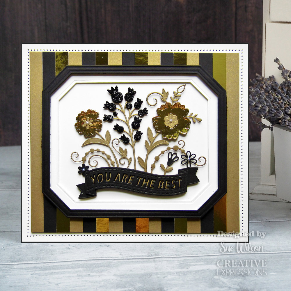 Creative Expressions Sue Wilson Craft Die Floral Wishes Banner (CED7143) (OUTLET) Creative Expressions Sue Wilson Craft Die Floral Wishes Banner (CED7143) (OUTLET)