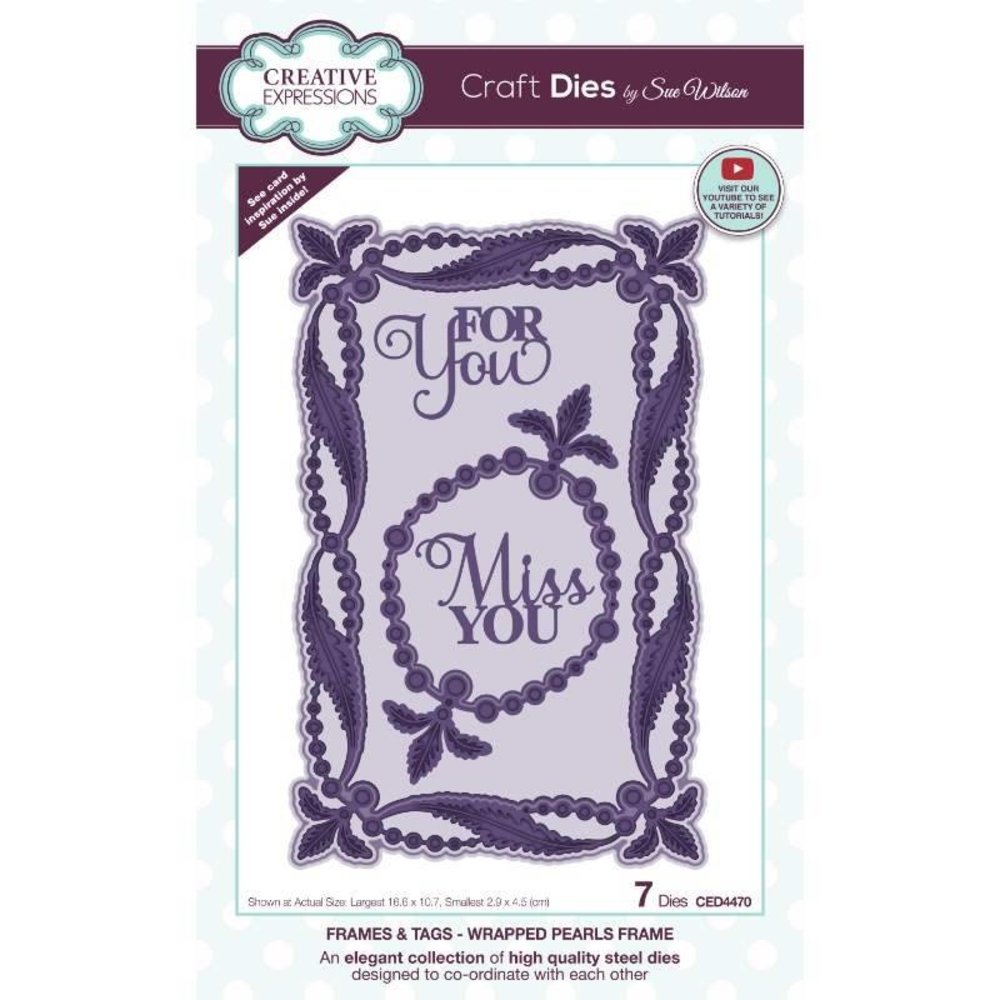 Creative Expressions Sue Wilson Craft Die Frames & Tags Wrapped Pearl Frame (CED4470) (OUTLET)