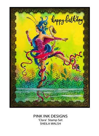 Pink Ink Designs Clara A5 Clear Stamps (PI198) (OUTLET)