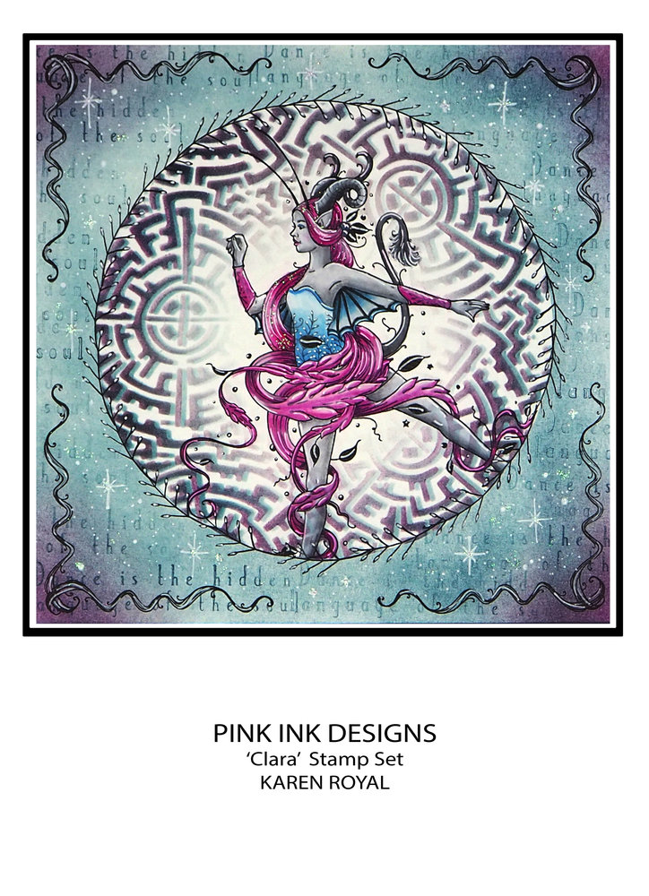 Pink Ink Designs Clara A5 Clear Stamps (PI198) (OUTLET)