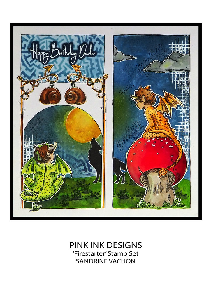 Pink Ink Designs Firestarter A5 Clear Stamps (PI196) (OUTLET)