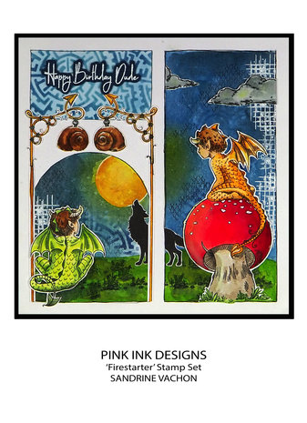 Pink Ink Designs Firestarter A5 Clear Stamps (PI196) (OUTLET)