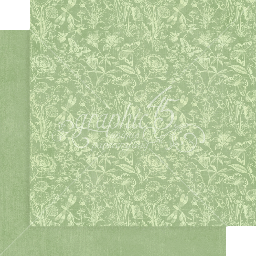 Graphic 45 Flower Market 12x12 Inch Patterns & Solids Pack (4502559) (DISCONTINUED)