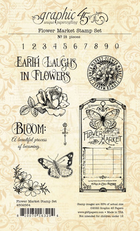 Graphic 45 Flower Market Stamp Set (4502564) (OUTLET)