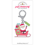 Doodlebug Design Here Comes Santa Claus Just Charming Clip & Keychain (7917) (DISCONTINUED)