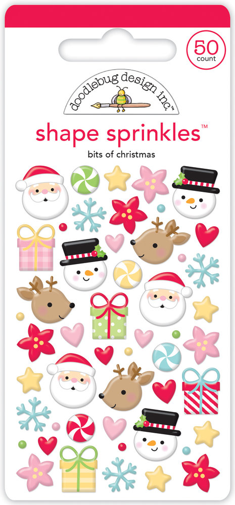 Doodlebug Design Bits Of Christmas Shape Sprinkles (7902) (DISCONTINUED)