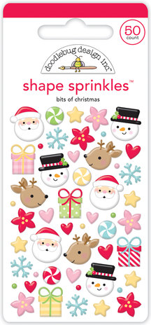 Doodlebug Design Bits Of Christmas Shape Sprinkles (7902) (DISCONTINUED)