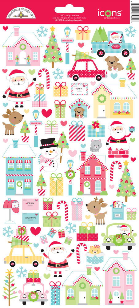 Doodlebug Design Candy Cane Lane Icons Stickers (7930) (DISCONTINUED) Doodlebug Design Candy Cane Lane Icons Stickers (7930) (DISCONTINUED)