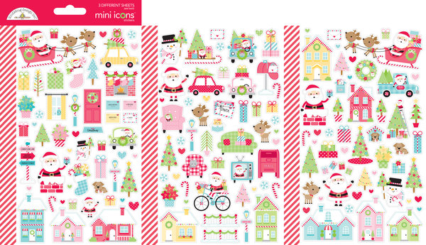 Doodlebug Design Candy Cane Lane Mini Icons Stickers (7915) (DISCONTINUED)
