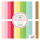 Doodlebug Design Candy Cane Lane 12x12 Inch Textured Cardstock Solid Paper Pack (7946) (DISCONTINUED)