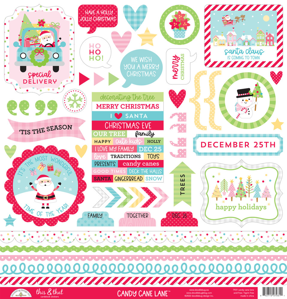 Doodlebug Design Candy Cane Lane This & That Stickers (7931) (DISCONTINUED) Doodlebug Design Candy Cane Lane This & That Stickers (7931) (DISCONTINUED)