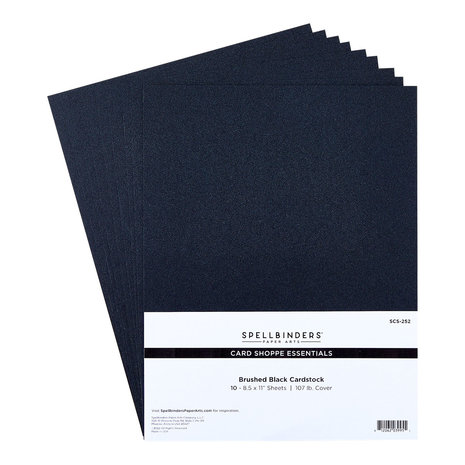 Spellbinders Brushed Black Cardstock (10pcs) (SCS-252)