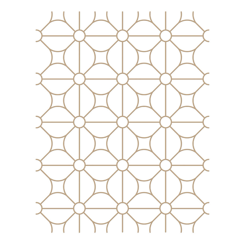 Spellbinders Geometric Flower Background Glimmer Hot Foil Plate (GLP-331) (OUTLET)