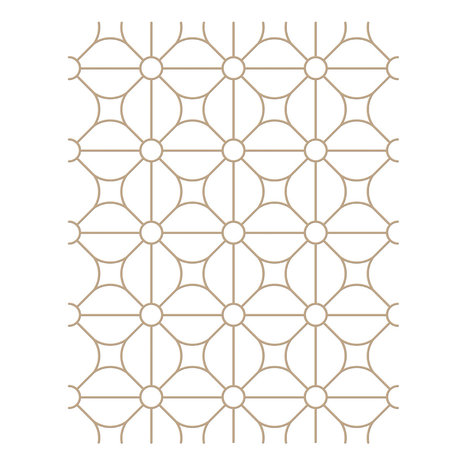 Spellbinders Geometric Flower Background Glimmer Hot Foil Plate (GLP-331) (OUTLET)
